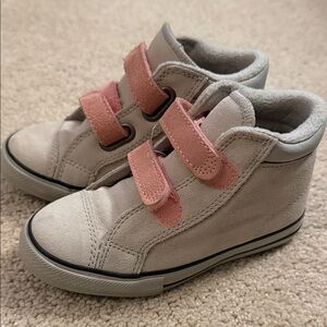 Converse Kids High-Top Sneakers with Pink Straps